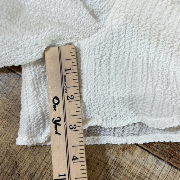 Sabo Romper Elasa Womens Small White Button Short Sleeve Textured Crinkle Swim - Picture 14 of 16